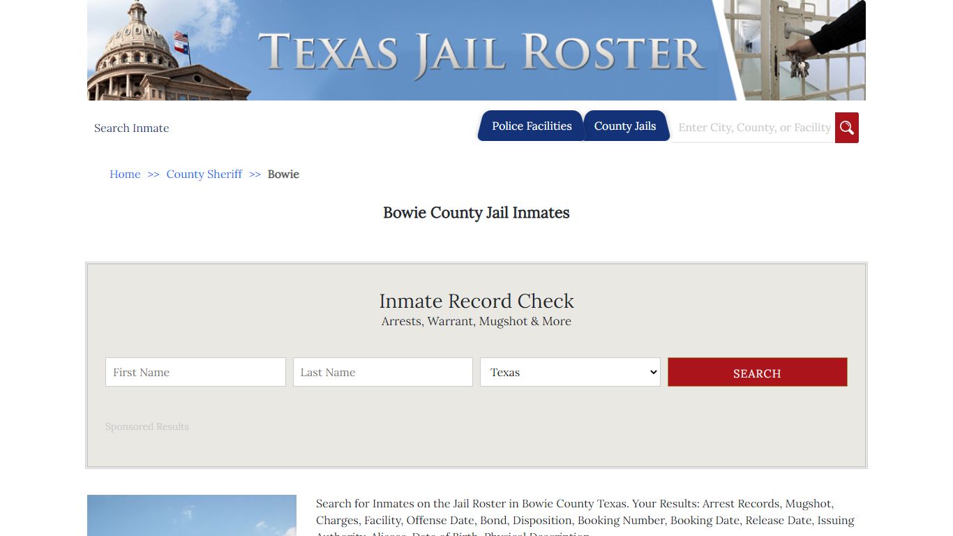Bowie County Jail Inmates | Jail Roster Search